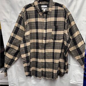 Saddlebred Men’s 2X Black and Tan Flannel Shirt - New with tags